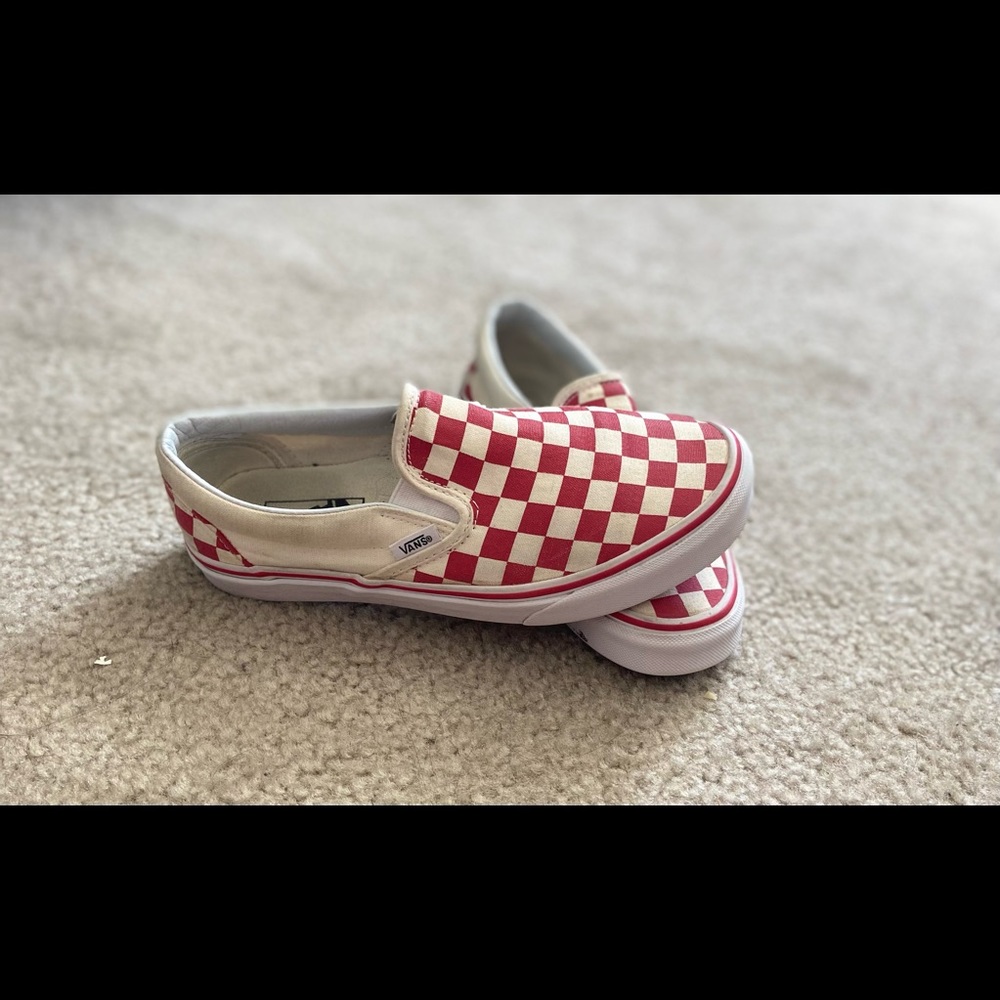 Red checkered vans